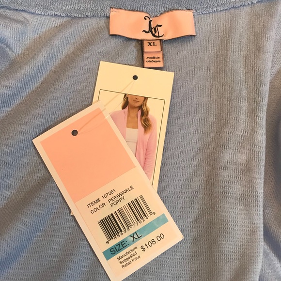*JUICY COUTURE* Periwinkle Poppy Velour Jacket - Picture 2 of 4